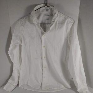 Calvin Klein Boys Long Sleeve White Dress Shirt 16
